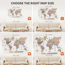 3D LED Wooden World Map 2.0 Terra