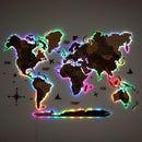 3D LED Wooden World Map 2.0 (with acrylic background) by Enjoy The Wood