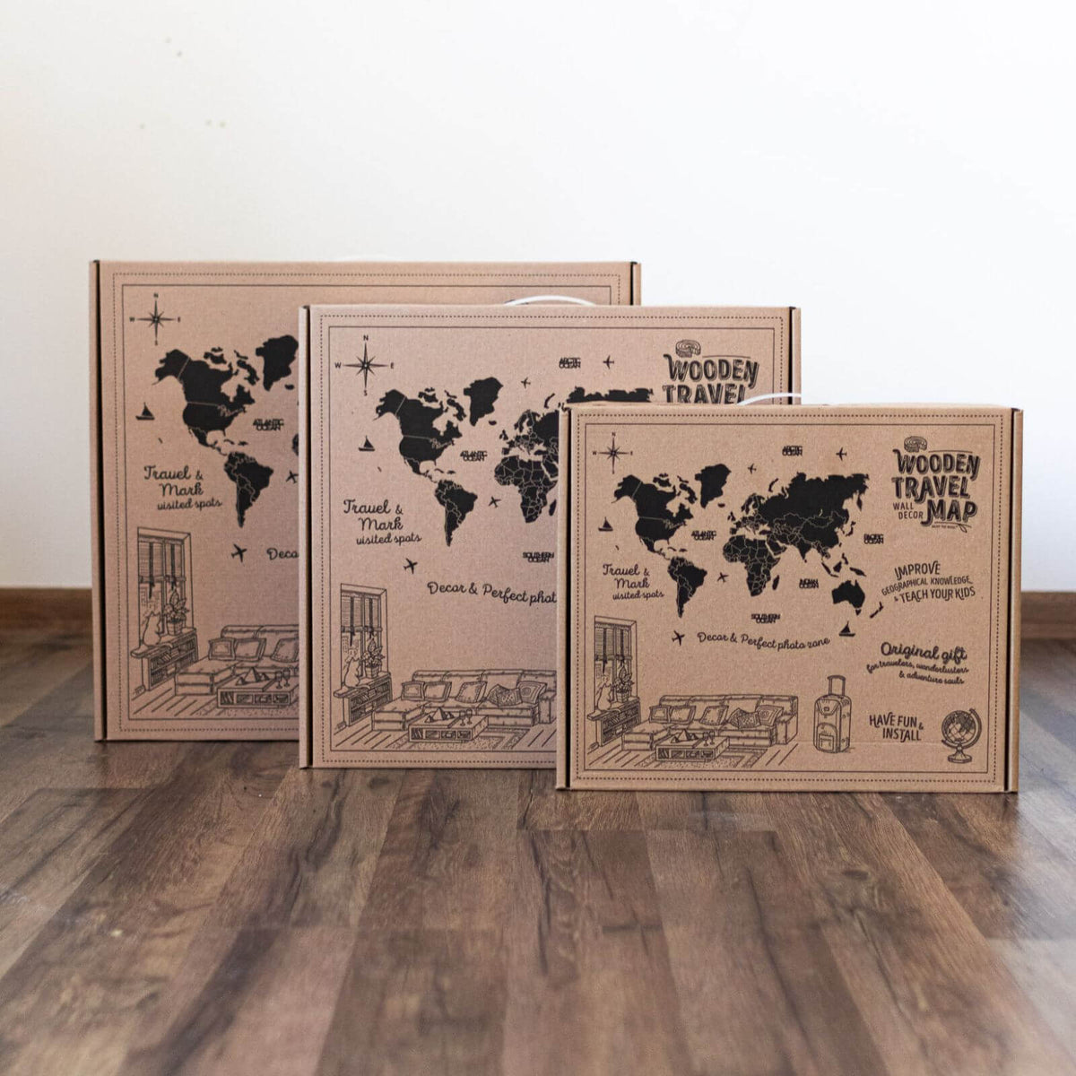 3D LED Wooden World Map 2.0 Terra, photo 22 of 22
