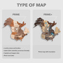 3D LED Wooden World Map 2.0 (with acrylic background) by Enjoy The Wood