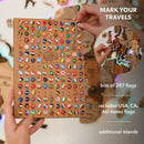 3D LED Wooden World Map 2.0 (with acrylic background) by Enjoy The Wood