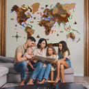 3D LED Wooden World Map 2.0 (with acrylic background) by Enjoy The Wood