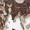3D LED / LUMINOUS Wooden World Map 3.0 Cappuccino by Enjoy The Wood