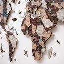 3D LED / LUMINOUS Wooden World Map 3.0 Cappuccino by Enjoy The Wood