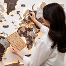 3D LED / LUMINOUS Wooden World Map 3.0 Cappuccino by Enjoy The Wood