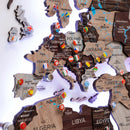 3D LED / LUMINOUS Wooden World Map 3.0 Cappuccino by Enjoy The Wood