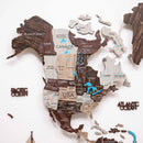 3D LED / LUMINOUS Wooden World Map 3.0 Cappuccino by Enjoy The Wood