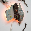 3D LED / LUMINOUS Wooden World Map 3.0 Cappuccino by Enjoy The Wood