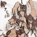 3D LED / LUMINOUS Wooden World Map 3.0 Cappuccino by Enjoy The Wood