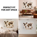 3D LED / LUMINOUS Wooden World Map 3.0 Cappuccino by Enjoy The Wood