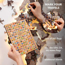 3D LED / LUMINOUS Wooden World Map 3.0 Cappuccino by Enjoy The Wood