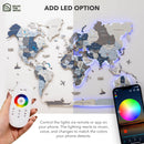 3D LED / LUMINOUS Wooden World Map 3.0 Cruise