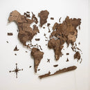 3D LED Wooden World Map 3.0 Dark Walnut by Enjoy The Wood