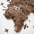 3D LED Wooden World Map 3.0 Dark Walnut by Enjoy The Wood