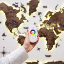 3D LED Wooden World Map 3.0 Dark Walnut by Enjoy The Wood