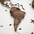 3D LED Wooden World Map 3.0 Dark Walnut by Enjoy The Wood