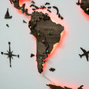 3D LED Wooden World Map 3.0 Dark Walnut by Enjoy The Wood