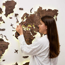 3D LED Wooden World Map 3.0 Dark Walnut by Enjoy The Wood
