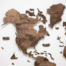 3D LED Wooden World Map 3.0 Dark Walnut by Enjoy The Wood
