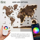 3D LED Wooden World Map 3.0 Dark Walnut by Enjoy The Wood