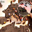 3D LED Wooden World Map 3.0 Dark Walnut by Enjoy The Wood