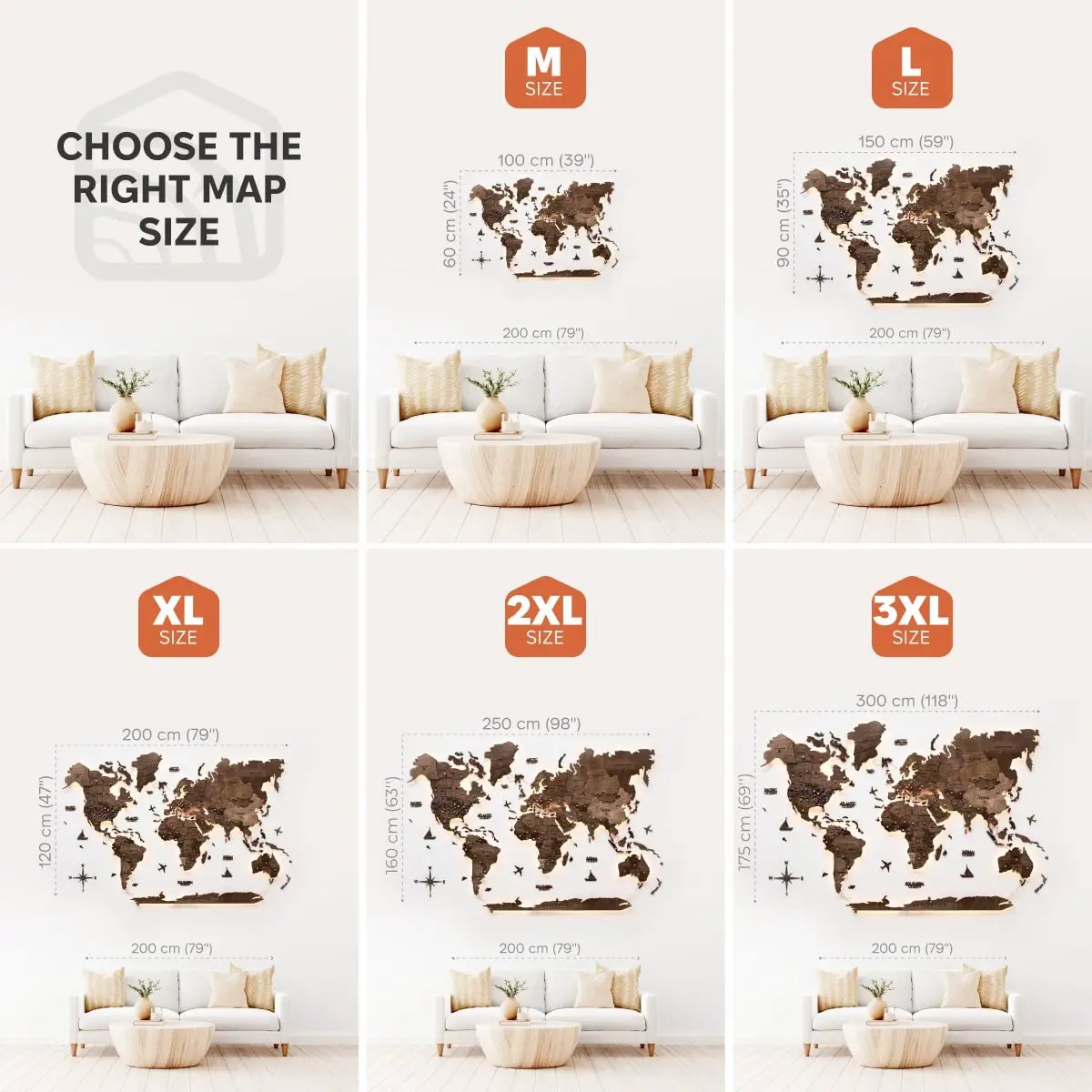 3D LED Wooden World Map 3.0 Dark Walnut, photo 17 of 23