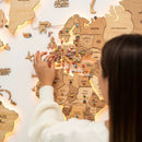 3D LED Wooden World Map 3.0 Gold by Enjoy The Wood