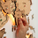 3D LED Wooden World Map 3.0 Gold by Enjoy The Wood