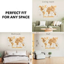 3D LED Wooden World Map 3.0 Gold by Enjoy The Wood