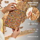 3D LED Wooden World Map 3.0 Gold by Enjoy The Wood