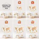 3D LED Wooden World Map 3.0 Gold by Enjoy The Wood
