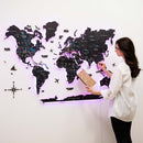3D LED / LUMINOUS Wooden World Map 3.0 Midnight