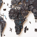 3D LED / LUMINOUS Wooden World Map 3.0 Midnight