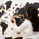 3D LED / LUMINOUS Wooden World Map 3.0 Midnight