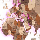 3D LED Wooden World Map 3.0 Multicolor by Enjoy The Wood