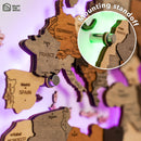 3D LED Wooden World Map 3.0 Multicolor by Enjoy The Wood