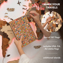 3D LED Wooden World Map 3.0 Multicolor by Enjoy The Wood