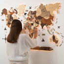 3D LED Wooden World Map 3.0 Multicolor by Enjoy The Wood