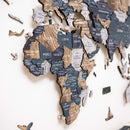 3D LED / LUMINOUS Wooden World Map 3.0 Mystery