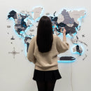 3D LED / LUMINOUS Wooden World Map 3.0 Nordik by Enjoy The Wood