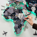 3D LED / LUMINOUS Wooden World Map 3.0 Nordik by Enjoy The Wood