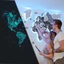 3D LED / LUMINOUS Wooden World Map 3.0 Nordik by Enjoy The Wood