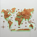 3D LED Wooden World Map 3.0 Oak by Enjoy The Wood