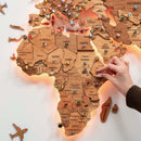 3D LED Wooden World Map 3.0 Oak by Enjoy The Wood