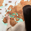 3D LED Wooden World Map 3.0 Oak by Enjoy The Wood