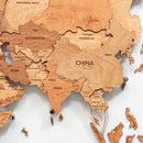 3D LED Wooden World Map 3.0 Oak by Enjoy The Wood
