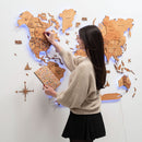 3D LED Wooden World Map 3.0 Oak by Enjoy The Wood