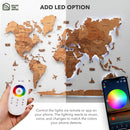 3D LED Wooden World Map 3.0 Oak by Enjoy The Wood