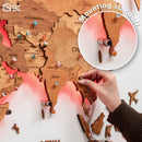 3D LED Wooden World Map 3.0 Oak by Enjoy The Wood