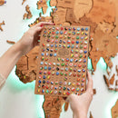 3D LED Wooden World Map 3.0 Oak by Enjoy The Wood